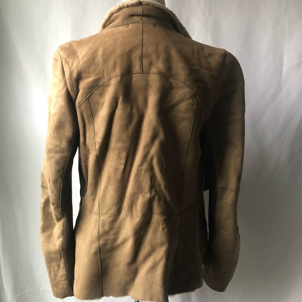Vince Front Draped Jacket shearling suede - Picture 3 of 4